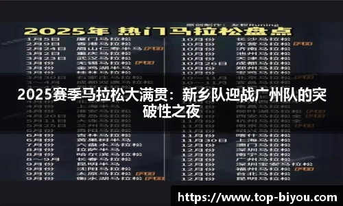 2025赛季马拉松大满贯:新乡队迎战广州队的突破性之夜